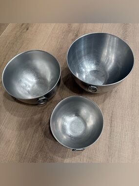 Vintage Revere Ware 1801 Stainless Steel Mixing Nesting Bowls Set of 3 Korea